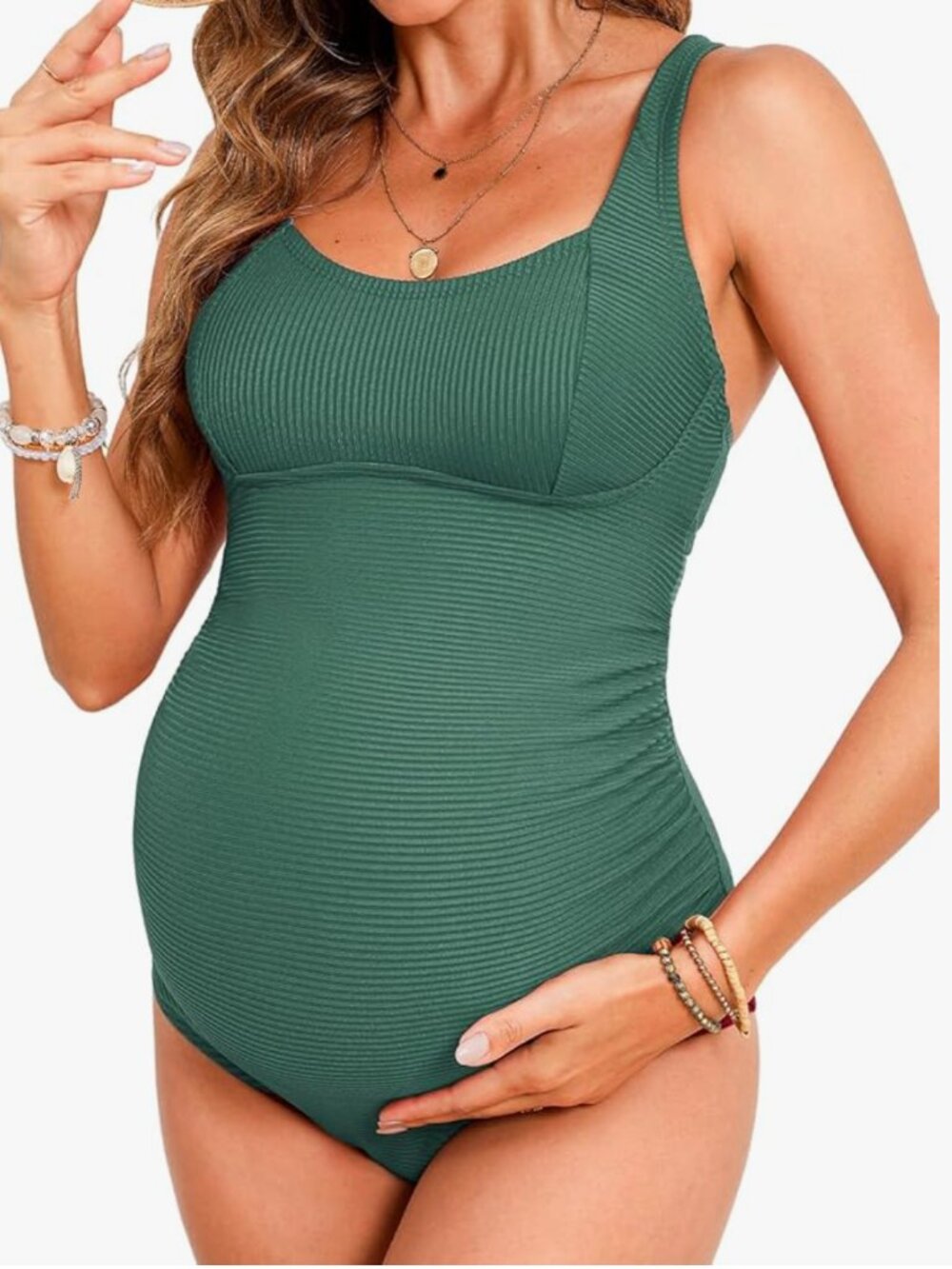 CUPSHE Maternity One Piece Swimsuit | Size Large